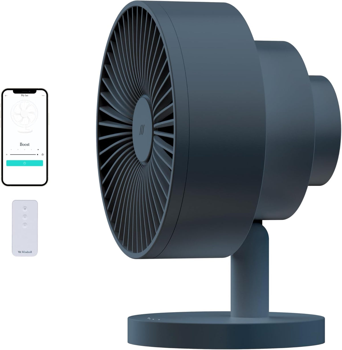 Windmill Amazon Smart-Luftzirkulator und Ventilator mit Fernbedienung und WLAN/App, Umwälzventilator, 18 dB, Soft-Touch