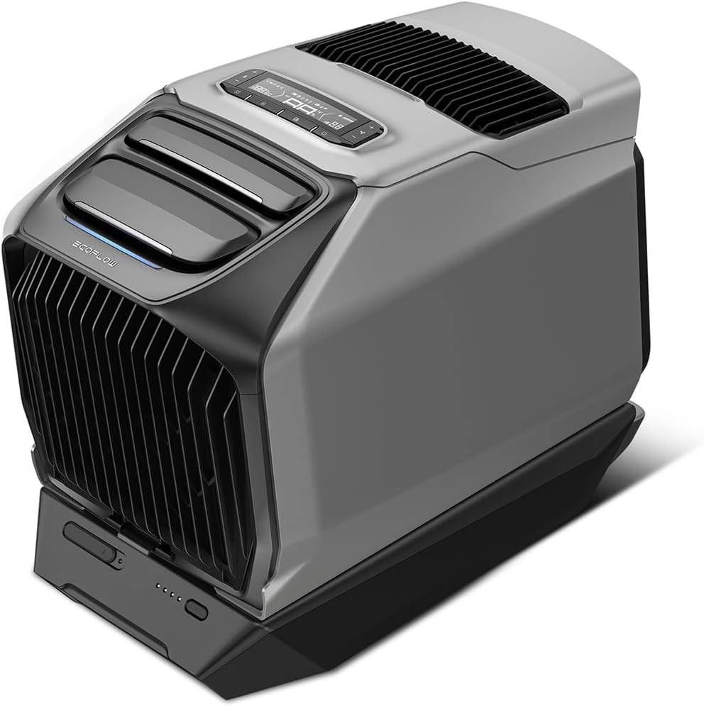 EF ECOFLOW ECOFLOW WAVE Tragbare Klimaanlage Mobile Klimaanlage, 1800 W/6100 BTU Kühlen, 2000 W/6800 BTU Heizen, 8 Std. Akkulaufzeit, 16100 BTU