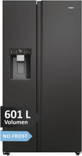 Haier Side-by-Side Kühl Gefrierkombination HSW79F18DIPT I Side by Side Kühlschrank, Automatisch, 90,5 cm, 177,5 cm, No Frost, LED, Türalarm