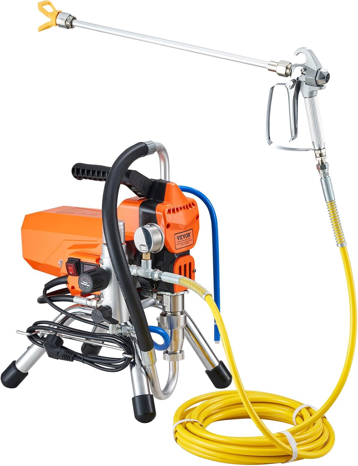 VEVOR Airless-Wandfarben-Spritzpistole mit Hochdruckrohr, 9 m, 0,5 m