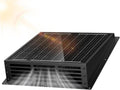 Cxllisionary Wandventilator mit Hocheffizientem Solarpanel, Abluftventilator für den Außenbereich, für Gewächshaus, Lackiertes Metallgehäuse