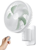 Shinebella Wandmontierter oszillierender kleiner Wandventilator, 4 Geschwindigkeiten, 21, 6 cm Schlafzimmer Wohnmobil-Ventilatoren, 90°, Timer