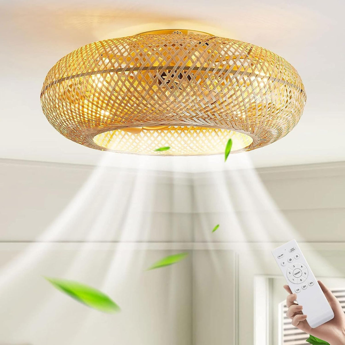 MiiR Deckenventilator, Ventilatorleuchte, Lüfterleuchte, 60 W, LED, Geräuschlos