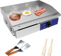 TAIMIKO Elektrische Grillplatte, Heizung, 355 mm, 8 mm, 3000 W, 300 °C, Thermostat, Edelstahl