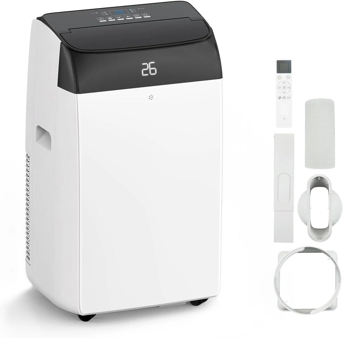 GarveeLife Mobile Klimaanlage 12000 BTU 5 in 1, Luftentfeuchter, Ventilator, Schlafzimmer, 32 °C, 45 l, 2600-3500 W, 53 dB, 230 V, LED
