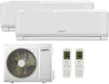 GREEN ELECTRIC Plus Klimaanlage Split 9000+9000 BTU Split-Klimaanlage, R32, Klimagerät mit Zwei Inneneinheiten und 1 Außeneinheit, Fernbedienung