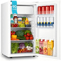 FOHERE Kühlschrank mit Gefrierfach 90 l, Mini-Kühlschrank, Büro, 45 cm, 0,23 kWh, 84 kWh, 41 dB