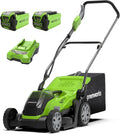 Greenworks 40 V Kabelloser Akku Rasenmäher, Schubrasenmäher, 35 cm