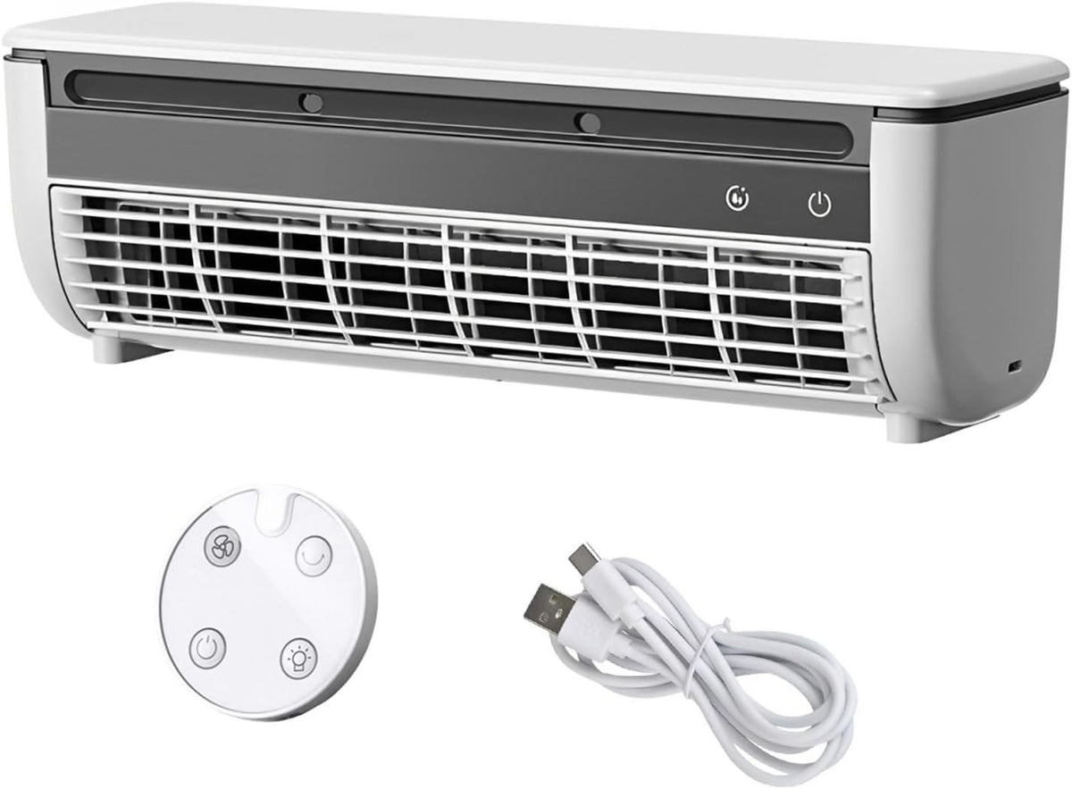 Allayu Wandklimaanlage Küche Schlafzimmer Wandventilator, Produktgröße 33, 02 * 10, 16 * 10, 16 cm, tragbar und effizient kühlend, kein Bohren