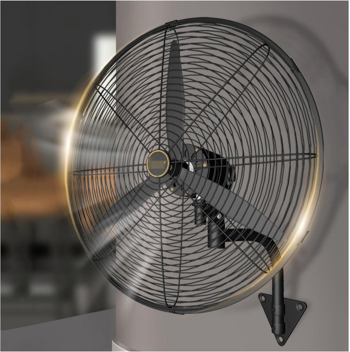 JKJZSALJ Oszillierender, Robuster Wandventilator, 650 Mm, Leiser Eckventilator Für Werkstatt, Gewerbe Und Industrie, Garage, Terrasse, Einfarbig