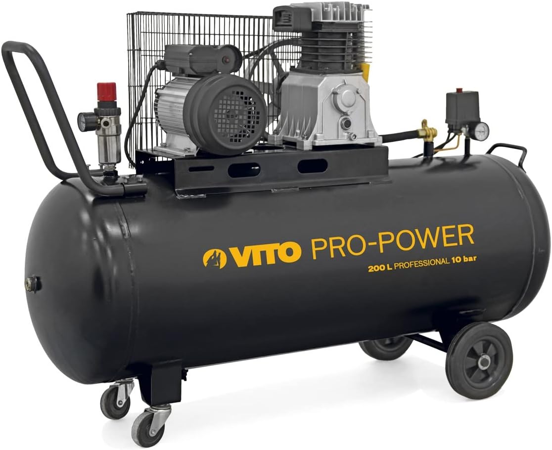 VITO - Kompressor mit Riemen, 230 V, 200 l, 3 kW, 10 bar, 400 l, 15 W, IP44