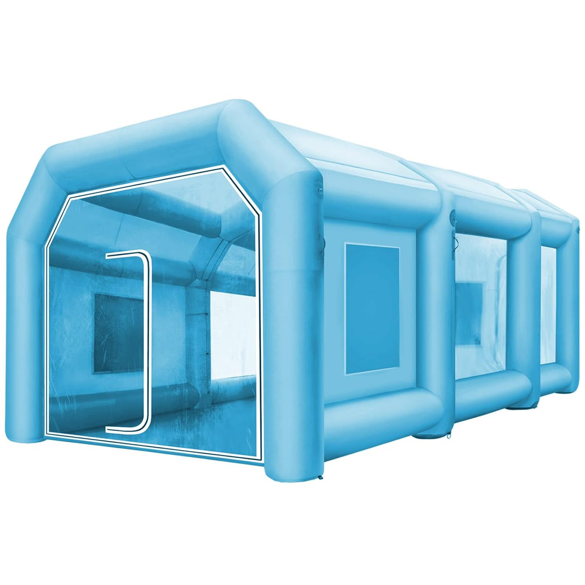 VEVOR Aufblasbares Zelt aufblasbares Spritzkabinenzelt individuelles Zelt 8 × 4 × 3 m, 2,5 m, 200 l
