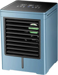 Generic Verdunstungskühler Windstufen Touchscreen Mobile Klimaanlage, tragbarer USB Kühlventilator für Zimmer, Timer, Display, Blau/Schwarz
