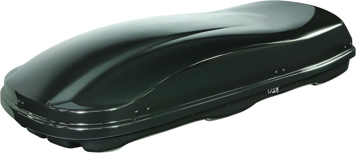 Farad Marlin Dachbox 680 l schwarz metallic mit Elastisches Befestigungsnetz - Doppelter, 42 cm, 92 cm, 8 cm, 35 m