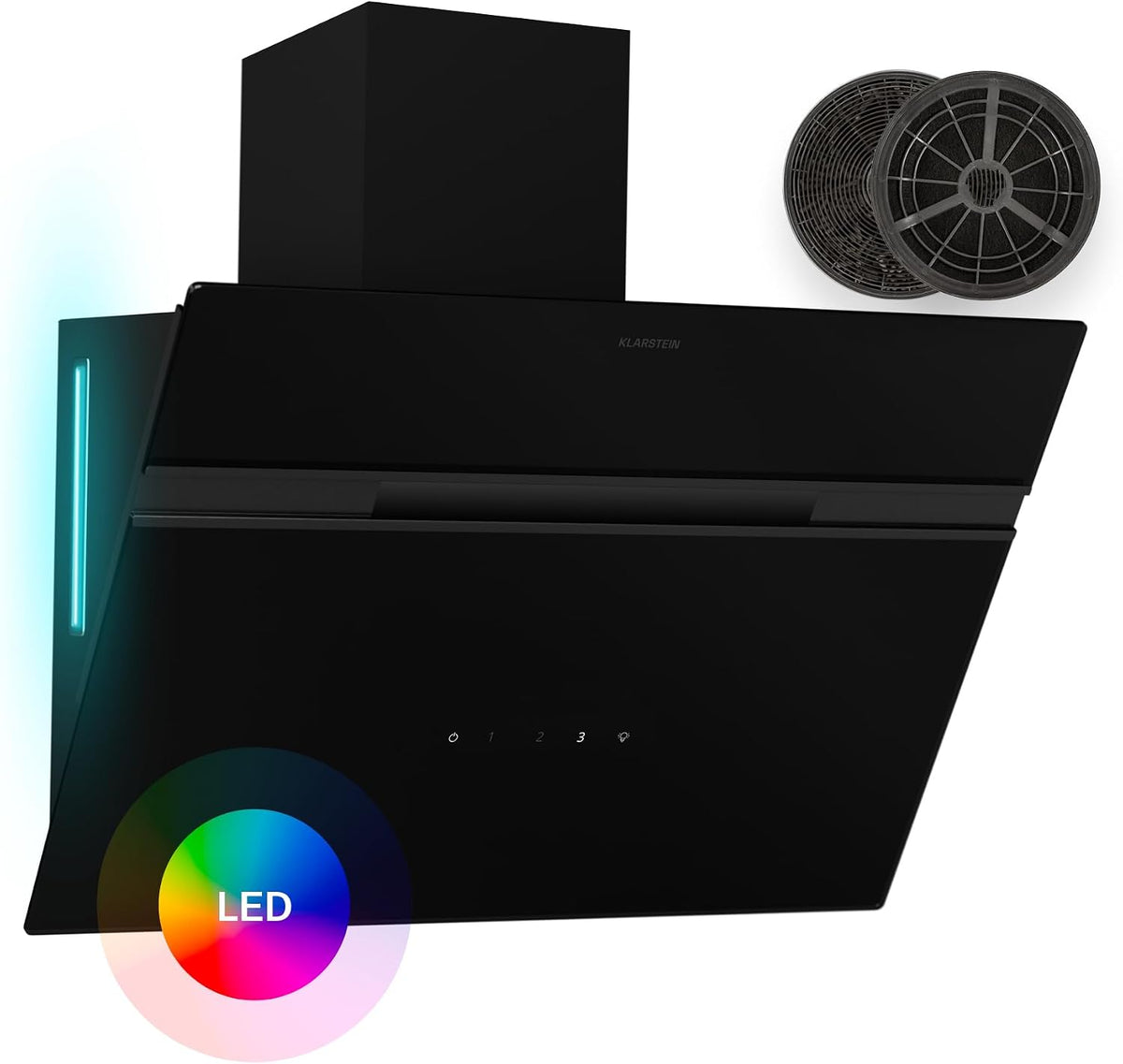 Klarstein Dunstabzugshaube Alina - 60-cm-Wandhaube, 52 dB, LED