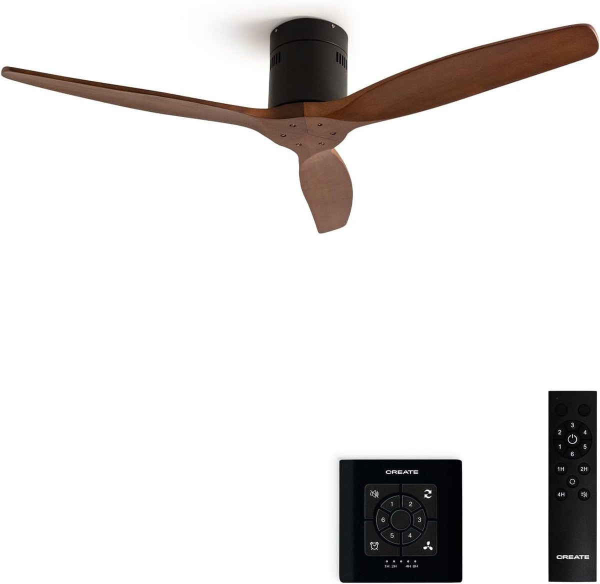 CREATE / WINDCALM M/Deckenventilator, Automatisch, Schlafzimmer, 40 W, 4 Stunden, 132 cm, WLAN, LED-Beleuchtung