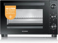 Severin Back- und Toastofen mit Umluftfunktion, Backofen, Aufbackofen, 29 cm, 120 Minuten, 46 l, 1800 W, 36,5 cm, 1.800 W, Schwarz