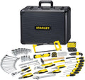 STANLEY 142-teiliges Werkzeug-Set, Bügelsäge, Taschenlampe, 250 mm, 5 m, 160 mm, 182 mm, Aluminium