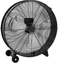 VidaXL Trommelventilator, Mehrzweck-Trommelventilator, Bodenventilator, 82 cm, 77 cm, 220-240 V, 185,7 W, Aluminium, Schwarz