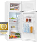 Exquisit Kühl-Gefrierkombination KGC270-45-040D, Kühlschrank, 55,5 cm, 37.0 l, LED, Thermostat, Schwarz
