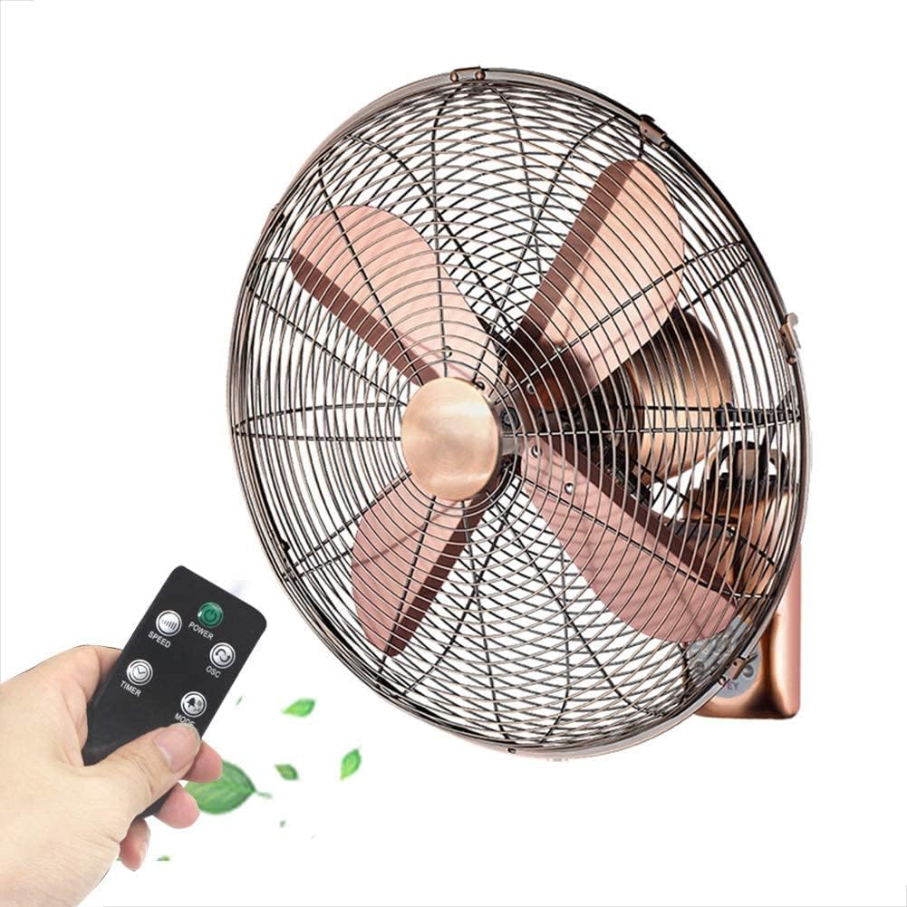 JKJZSALJ Wandventilatoren, 45 Cm/18 Zoll, 40 Cm/16 Zoll, Timer, Retro-Metall-Wandventilator, Robust Und Verschleißfest, en, Retro-Metall