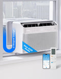 Midea 8,000 BTU U Shaped Smart Inverter Window Air Conditioner - Cools 350 Sq Ft, App
