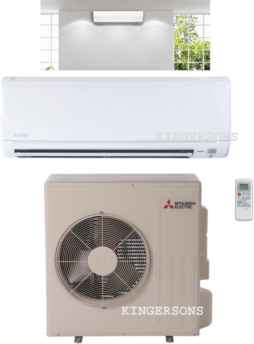Mitsubishi 24,000 BTU SEER 18 Wall Mount Ductless Mini-Split Inverter Cool & Heat Pump, Outdoor, 18,220 V