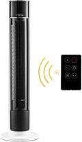 TROTEC Design-Turmventilator TVE 39 T, Automatisch, Towerventilator, Schlafzimmer, 45 W, 0,5 – 12 Stunden, LED, Schwarz