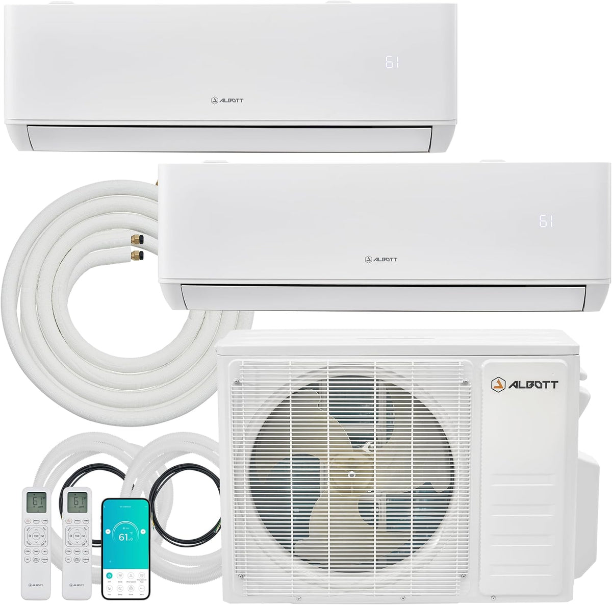 Albott Mini Split AC/Heating System, 208-230 V, App