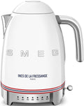 Smeg KLF04IDFEU 1,7-l-Wasserkocher mit Temperaturwahl 50–100 °C, 2.400 W, 20 Min. Warmhalten, Kalkfilter, Abschaltautomatik, Design Edition