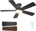 Passky 107 cm Deckenventilator mit Beleuchtung & Fernbedienung, Automatisch, Pavillon, Schlafzimmer, 35 dB, 220 V, 4 Stunden, 132 cm, LED