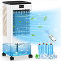 kidali Klimaanlage Ohne Abluftschlauch Mobile Klimaanlage, 12-h-Timer, 3 Geschwindigkeiten, 8-l-Tank, 60 W, 3 Stufen, unter 45 dB, Schlafmodus