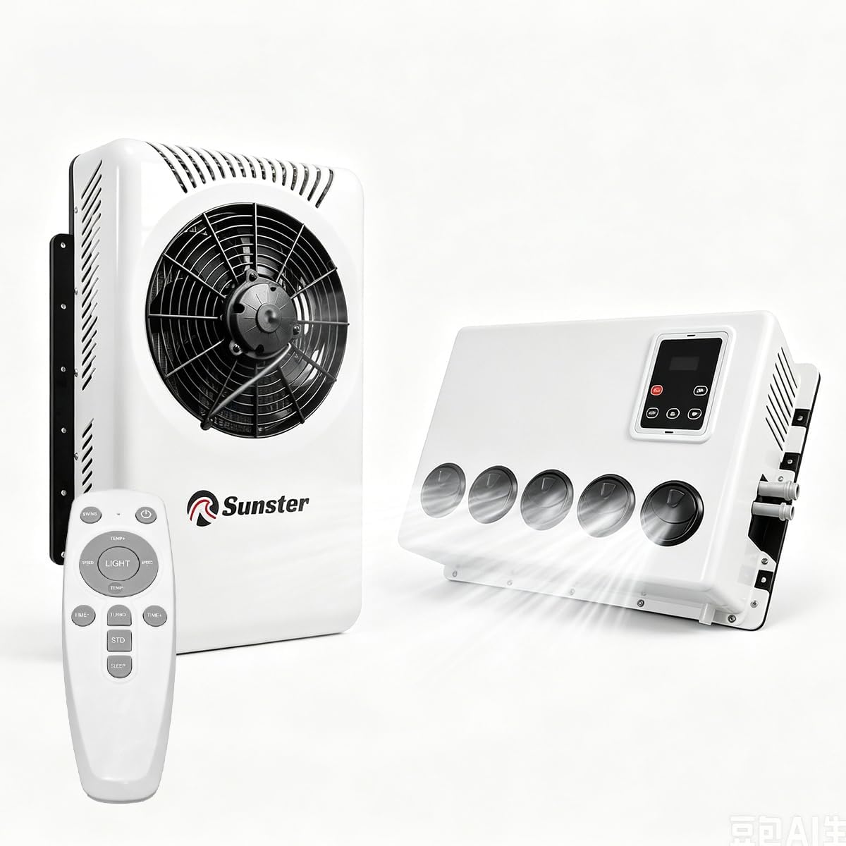 Sunster Auto Klimaanlage Kit, 500-550 g, 10 Minuten, 4 V, 9 V, 550-600 g, LED