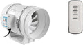 KFVMVTDW Kanalventilator Turmventilator, diagonaler Strömungsverstärker(8 Zoll dual speed 200 MM remote), Hochleistungs-Axialventilator, Weiß