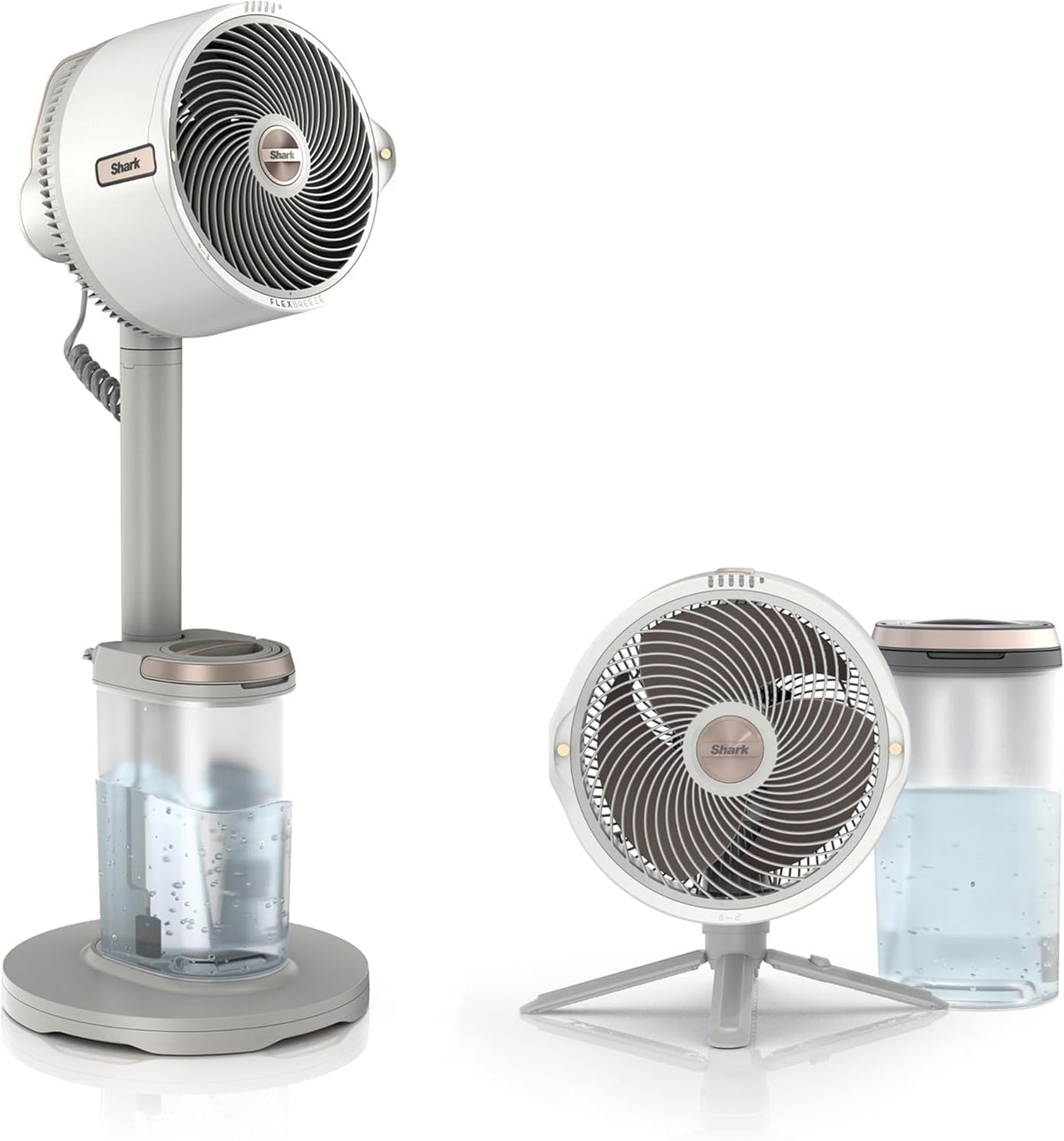 Shark FlexBreeze Pro Mist Akku-Ventilator für innen und außen mit Sprühsystem, Tischventilator, 93 cm, 35 cm, 7 kg