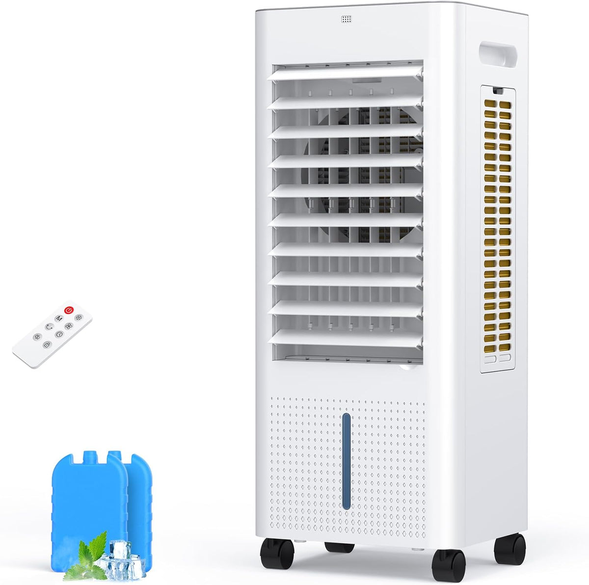 PNTCK 3-in-1 Verdunstungsluftkühler mit 3 Geschwindigkeiten, Luftkühler-Ventilator, Automatisch, Büro