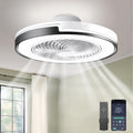 ANZHUANG LED Deckenventilator mit Beleuchtung, Leise 6 Windstufen, lampe, 50 cm, Fernbedienung, APP, Timer, für Wohnzimmer Schlafzimmer