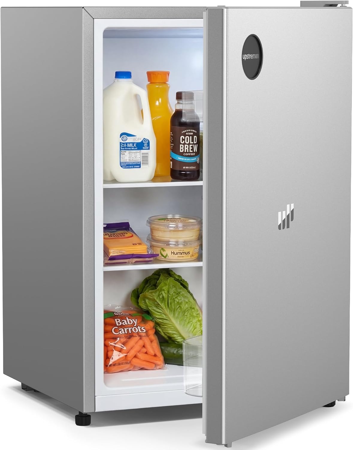 Upstreman 71 l Kühlschrank Ohne Gefrierfach, Minikühlschrank, Automatisch, Büro, 69 cm, 82 kWh, 40 dB, 1 °C, 10 °C, LED-Beleuchtung, Thermostat