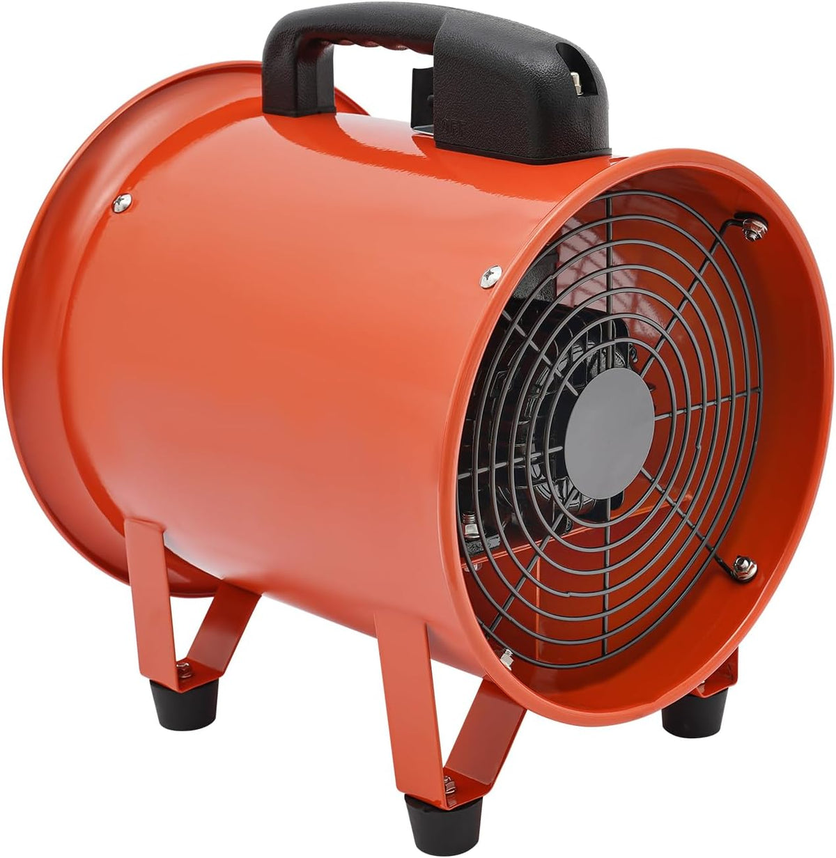 NiuLifeya Tragbarer 250 Axialventilator Gebläse, 320W 220 V Industrielüfter, 10m Kanalschlauch, IP44 Baulüfter mit Tragegriff, 68 dB, 250 mm