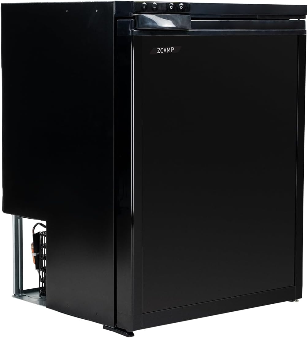 zcamp CR65S 59L Kühlschrank, Frigo 12 V Camping Car Porte Réversible, 20°C BIS 20°C, Fernbedienung, Schnellkühlen, Inverter, Vor- und Rücklauf